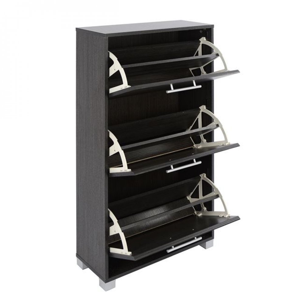 Παπουτσοθήκη τριών θέσεων σε χρώμα ζεμπράνο 62x24x110