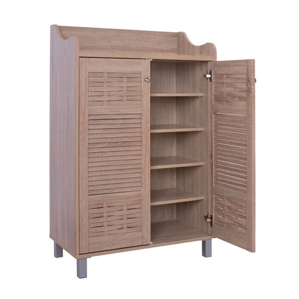 Παπουτσοθήκη-ντουλάπι σε χρώμα σονόμα 77x40,5x122