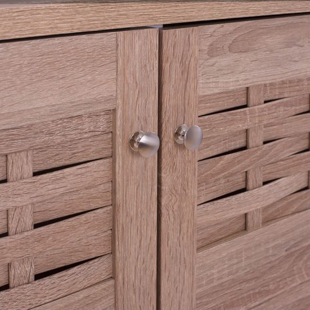 Παπουτσοθήκη-ντουλάπι σε χρώμα σονόμα 77x40,5x122