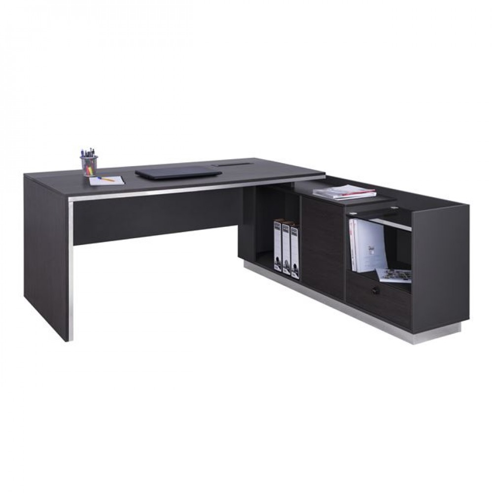 Γραφείο "ROSEWOOD" επαγγελματικό δεξιά γωνία σε χρώμα βέγγε 180x160x76