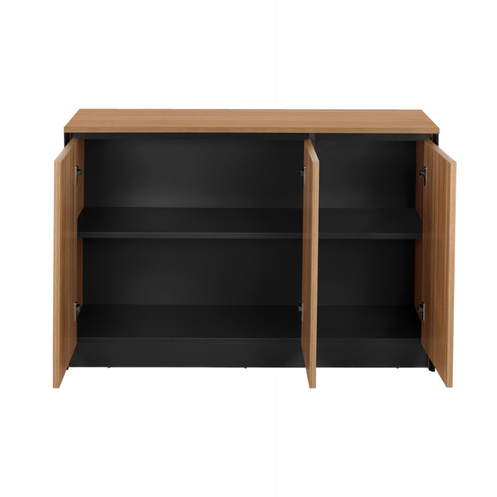 Ντουλάπι γραφείου επαγγελματικό "SUPREME"σε χρώμα φυσικό/σκούρο γκρι 120x40x80