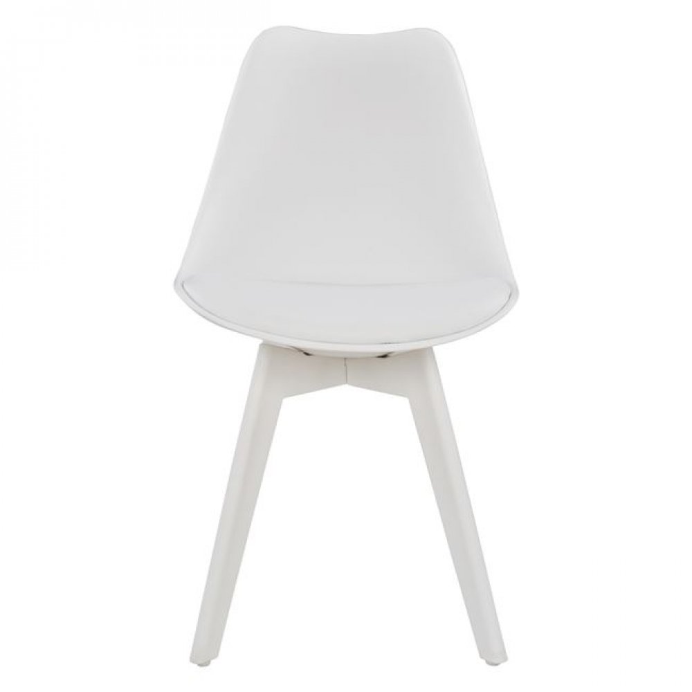 Καρέκλα "VEGAS" από PP/PU σε χρώμα λευκό 47,5x55x82