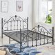 Κρεβάτι διπλό μεταλλικό σε χρώμα μαύρο 155x210x105