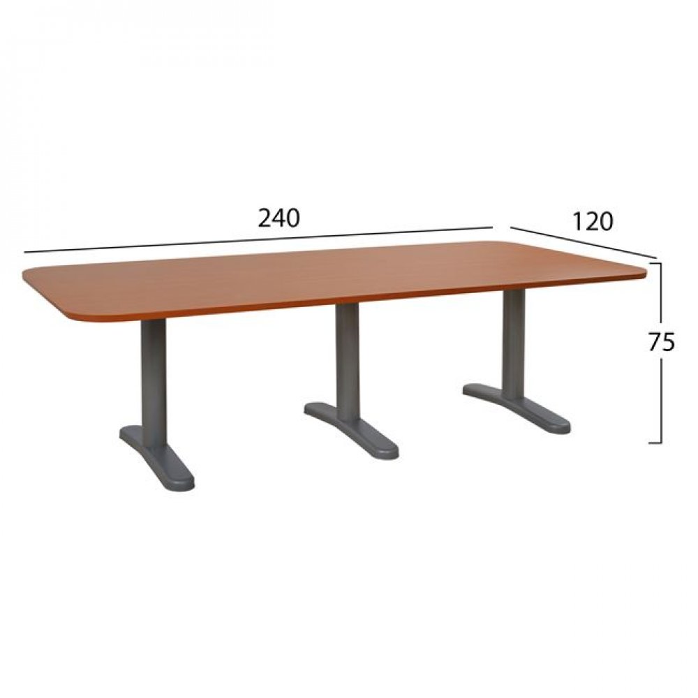 Γραφείο συνεδριάσεων επαγγελματικό σε χρώμα κερασί 240x120x75