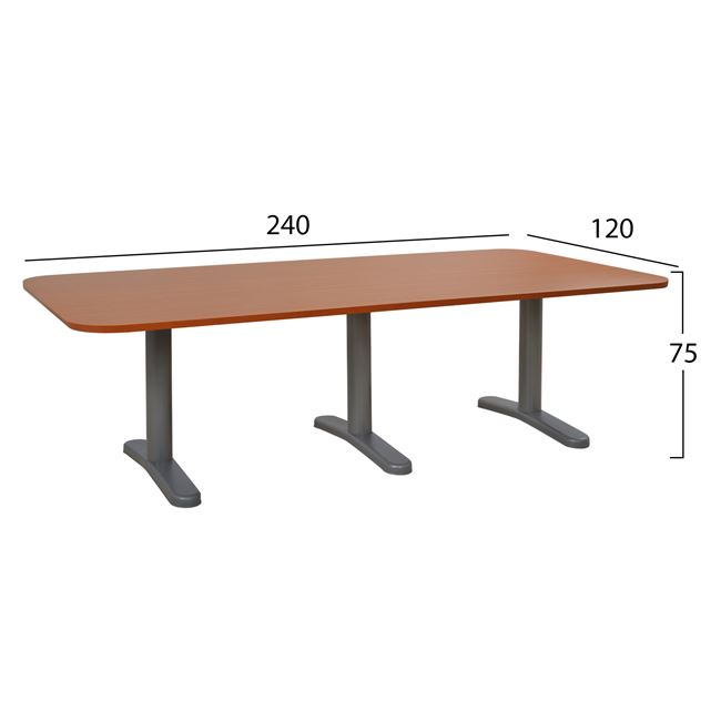 Γραφείο συνεδριάσεων επαγγελματικό σε χρώμα κερασί 240x120x75