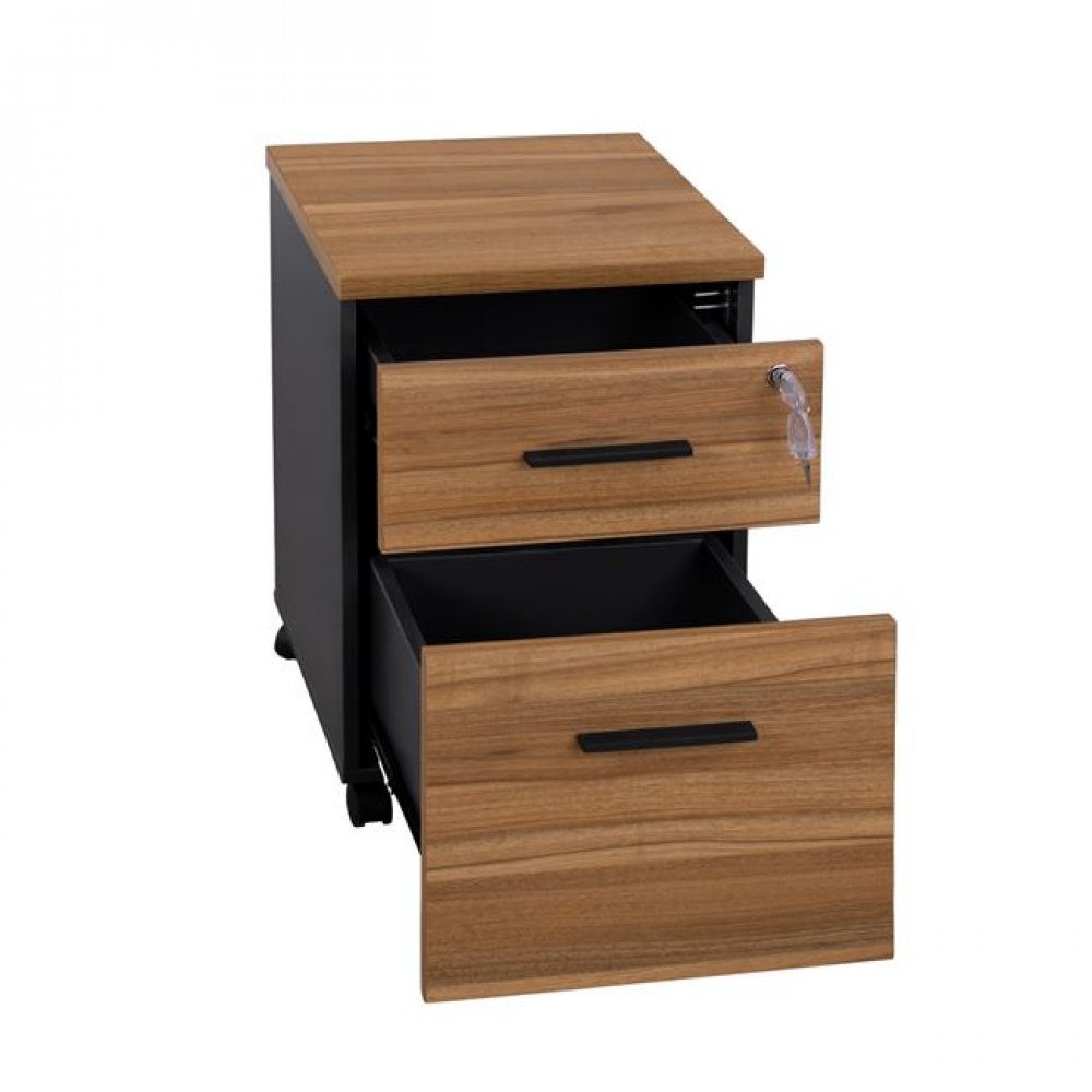 Συρταριέρα γραφείου "SUPREME" σε χρώμα γκρι/μελί 38x40x60