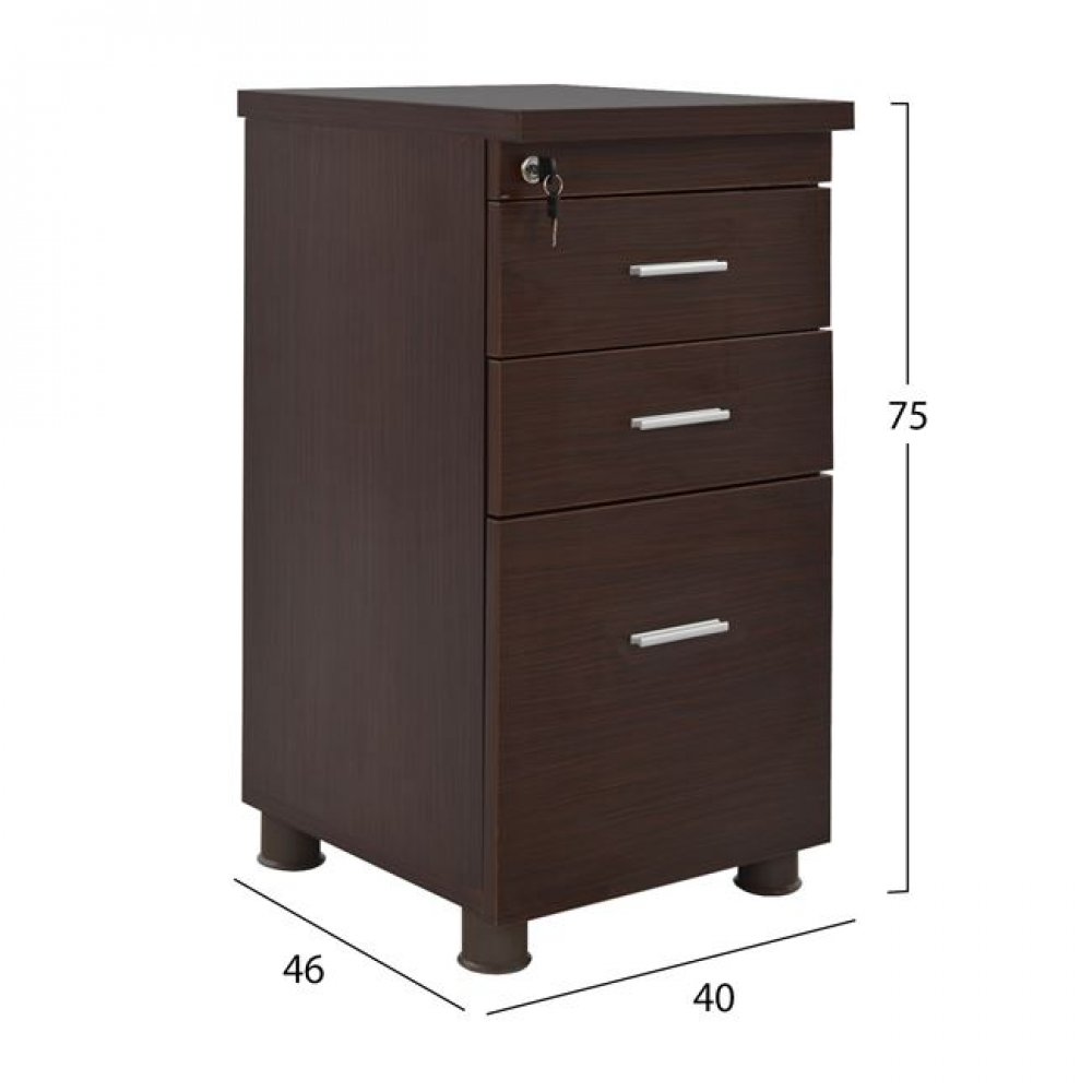 Συρταριέρα γραφείου επαγγελματική σε βέγγε χρώμα 40x46x75