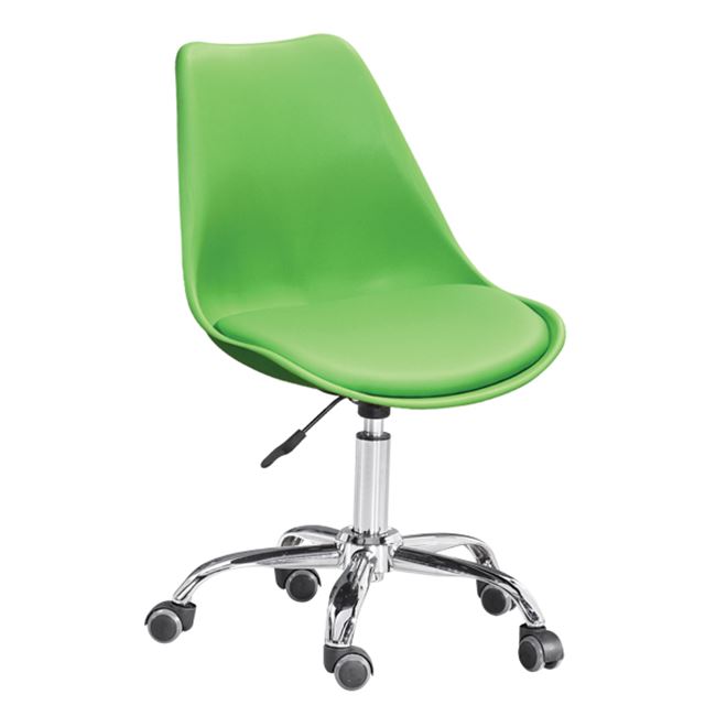 Καρέκλα γραφείου "VEGAS" από pp-pu σε πράσινο χρώμα 48x56x95