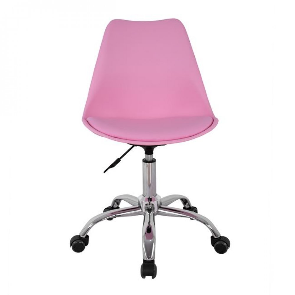 Καρέκλα γραφείου "VEGAS" από pp-pu σε ροζ χρώμα 48x56x95