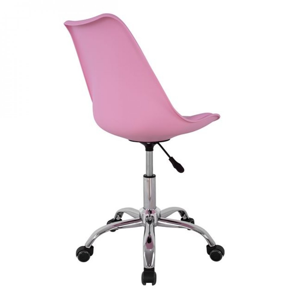 Καρέκλα γραφείου "VEGAS" από pp-pu σε ροζ χρώμα 48x56x95
