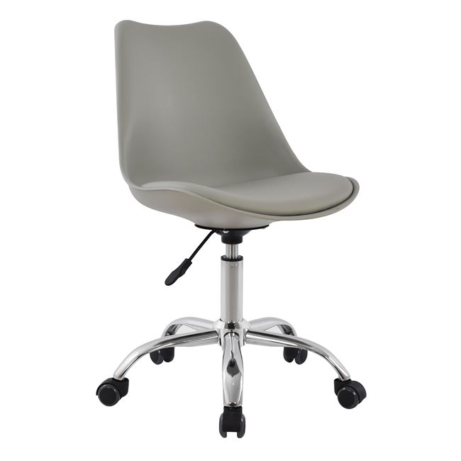 Καρέκλα γραφείου "VEGAS" από pp-pu σε γκρι χρώμα 48x56x95
