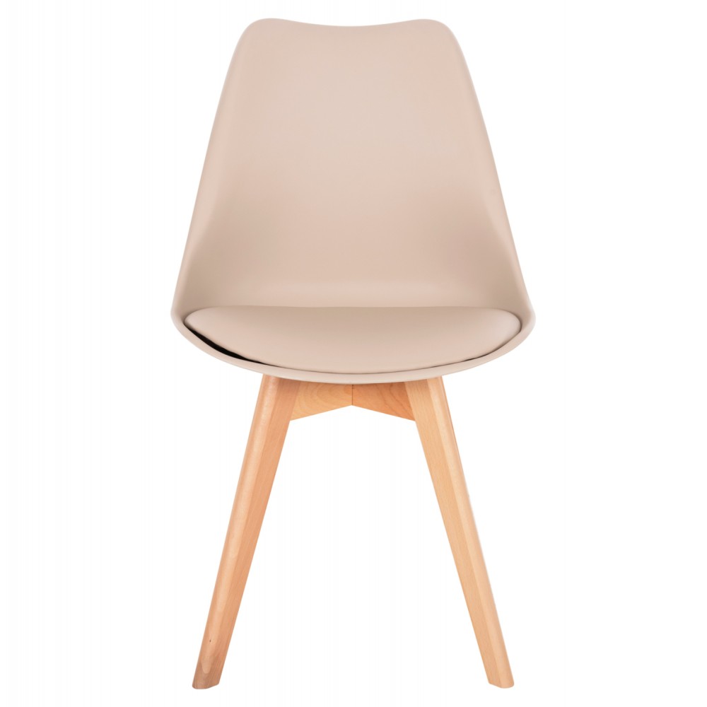 Καρέκλα "VEGAS" από PP/PU σε χρώμα καπουτσίνο 47x56,5x82