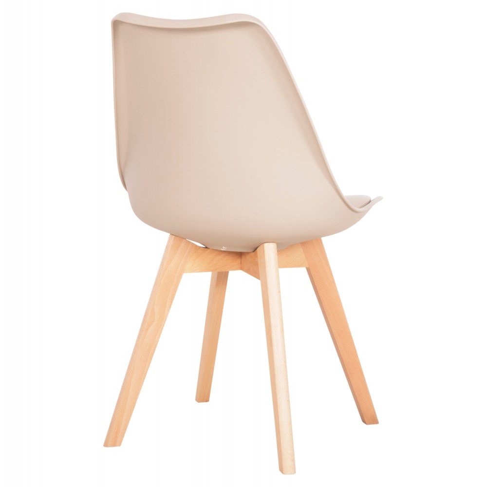 Καρέκλα "VEGAS" από PP/PU σε χρώμα καπουτσίνο 47x56,5x82