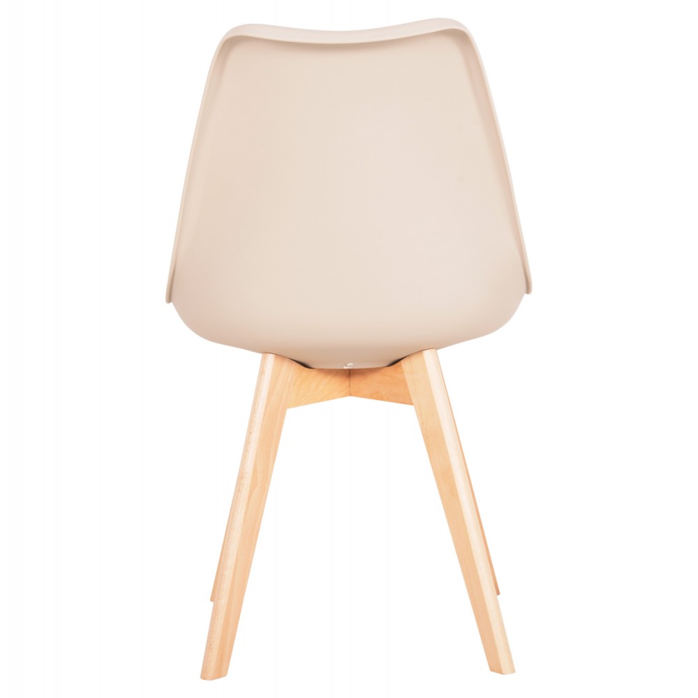 Καρέκλα "VEGAS" από PP/PU σε χρώμα καπουτσίνο 47x56,5x82