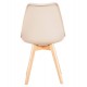 Καρέκλα "VEGAS" από PP/PU σε χρώμα καπουτσίνο 47x56,5x82