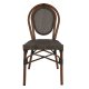 Καρέκλα "BAMBOO LOOK" αλουμινίου-textline σε χρώμα καφέ 40,5x56,5x89,5