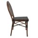 Καρέκλα "BAMBOO LOOK" αλουμινίου-textline σε χρώμα καφέ 40,5x56,5x89,5