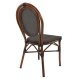 Καρέκλα "BAMBOO LOOK" αλουμινίου-textline σε χρώμα καφέ 40,5x56,5x89,5