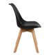 Καρέκλα "VEGAS" από PP/PU σε χρώμα μαύρο/φυσικό 47x56,6x82