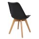 Καρέκλα "VEGAS" από PP/PU σε χρώμα μαύρο/φυσικό 47x56,6x82