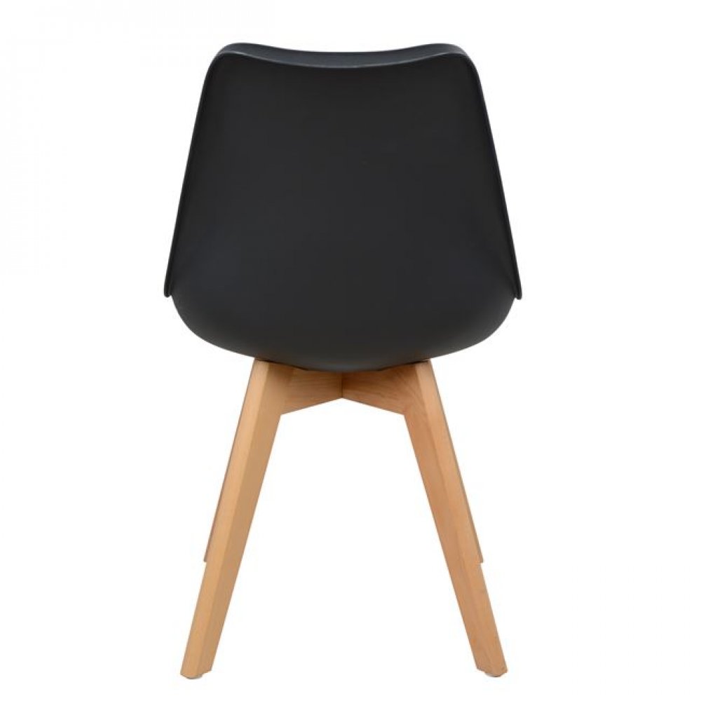 Καρέκλα "VEGAS" από PP/PU σε χρώμα μαύρο/φυσικό 47x56,6x82