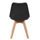 Καρέκλα "VEGAS" από PP/PU σε χρώμα μαύρο/φυσικό 47x56,6x82