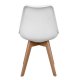 Καρέκλα "VEGAS" από PP/PU σε χρώμα λευκό/φυσικό 47x56,6x82