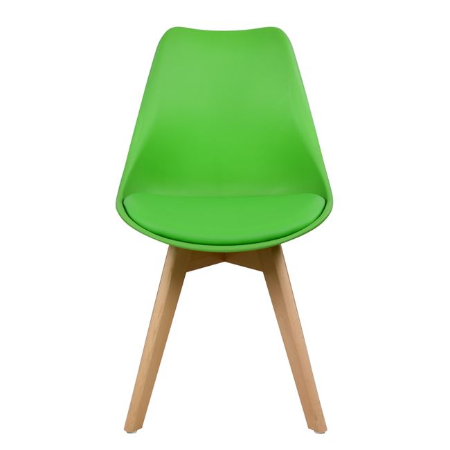 Καρέκλα "VEGAS" από PP/PU σε χρώμα λαχανί 47x56,6x82