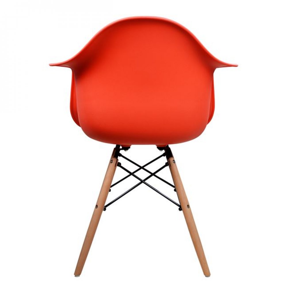 Πολυθρόνα "MIRTO" από PP σε χρώμα κόκκινο/φυσικό 64x60x81