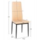 Καρέκλα "LADY" από μέταλλο/PU σε χρώμα καπουτσίνο 40x48x95