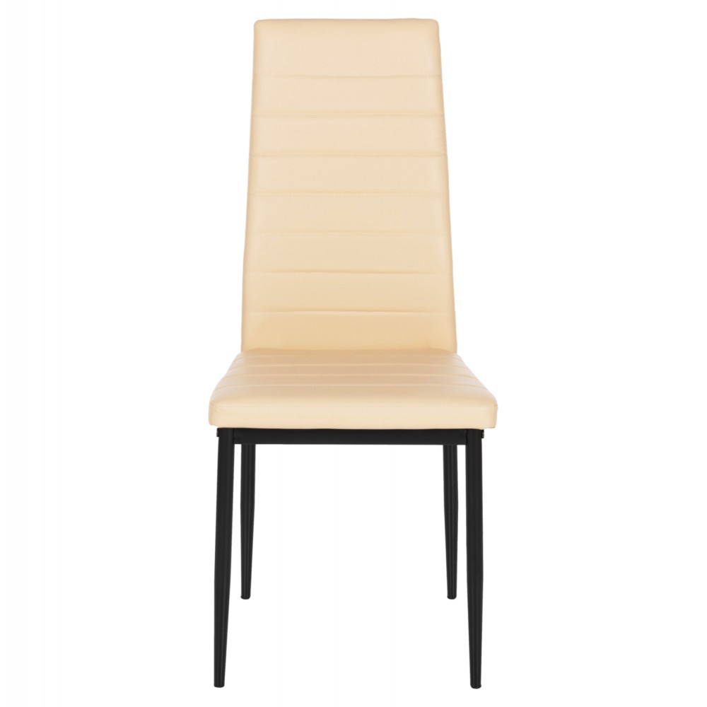 Καρέκλα "LADY" από μέταλλο/PU σε χρώμα καπουτσίνο 40x48x95