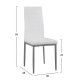 Καρέκλα "LADY" από PU/μέταλλο σε χρώμα λευκό/γκρι 40x48x95