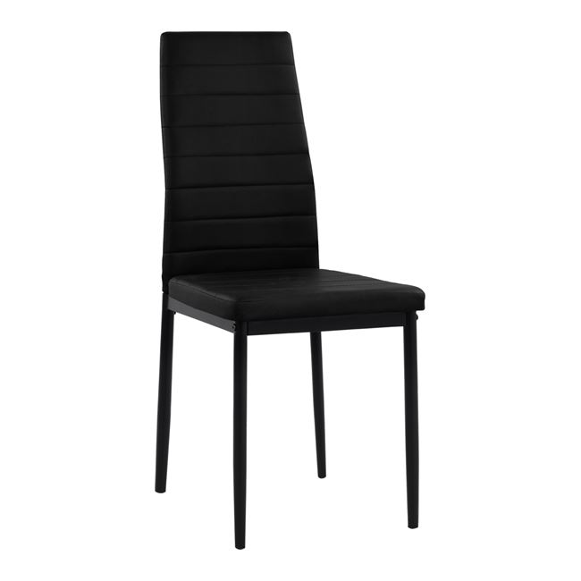 Καρέκλα "LADY" από μέταλλο/PU σε χρώμα μαύρο 40x48x95