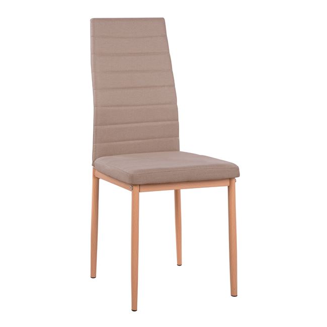 Καρέκλα "LADY" από μέταλλο/ύφασμα σε χρώμα μπεζ 40x48x95