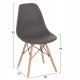 Καρέκλα "TWIST" από ξύλο/PP σε χρώμα γκρι 46x50x82