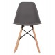 Καρέκλα "TWIST" από ξύλο/PP σε χρώμα γκρι 46x50x82