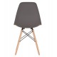Καρέκλα "TWIST" από ξύλο/PP σε χρώμα γκρι 46x50x82