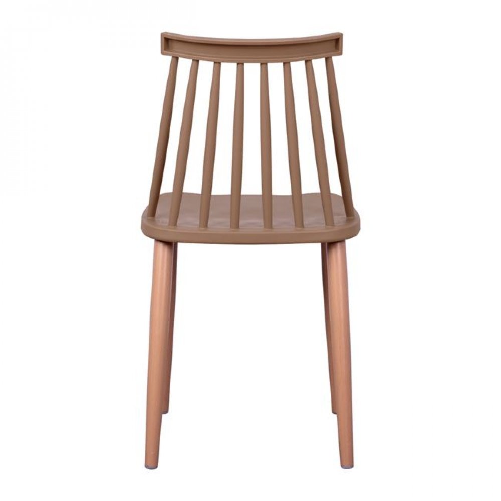 Καρέκλα "VANESSA" από μέταλλο/PP σε χρώμα καπουτσίνο 43x46,5x82