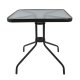Τραπέζι "FIGO" από μέταλλο/γυαλί σε χρώμα γκρι 70x70x72