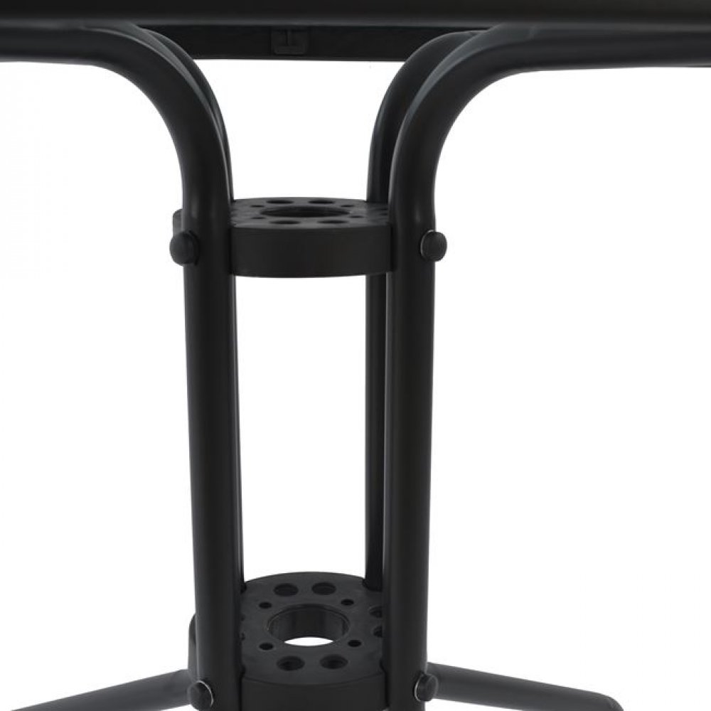 Τραπέζι "FIGO" από μέταλλο/γυαλί σε χρώμα γκρι 70x70x72