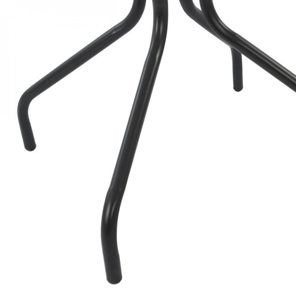 Τραπέζι "LIMA" από μέταλλο/γυαλί σε χρώμα γκρι Φ60x70