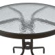 Τραπέζι από μέταλλο/γυαλί σε χρώμα καφέ Φ70x70