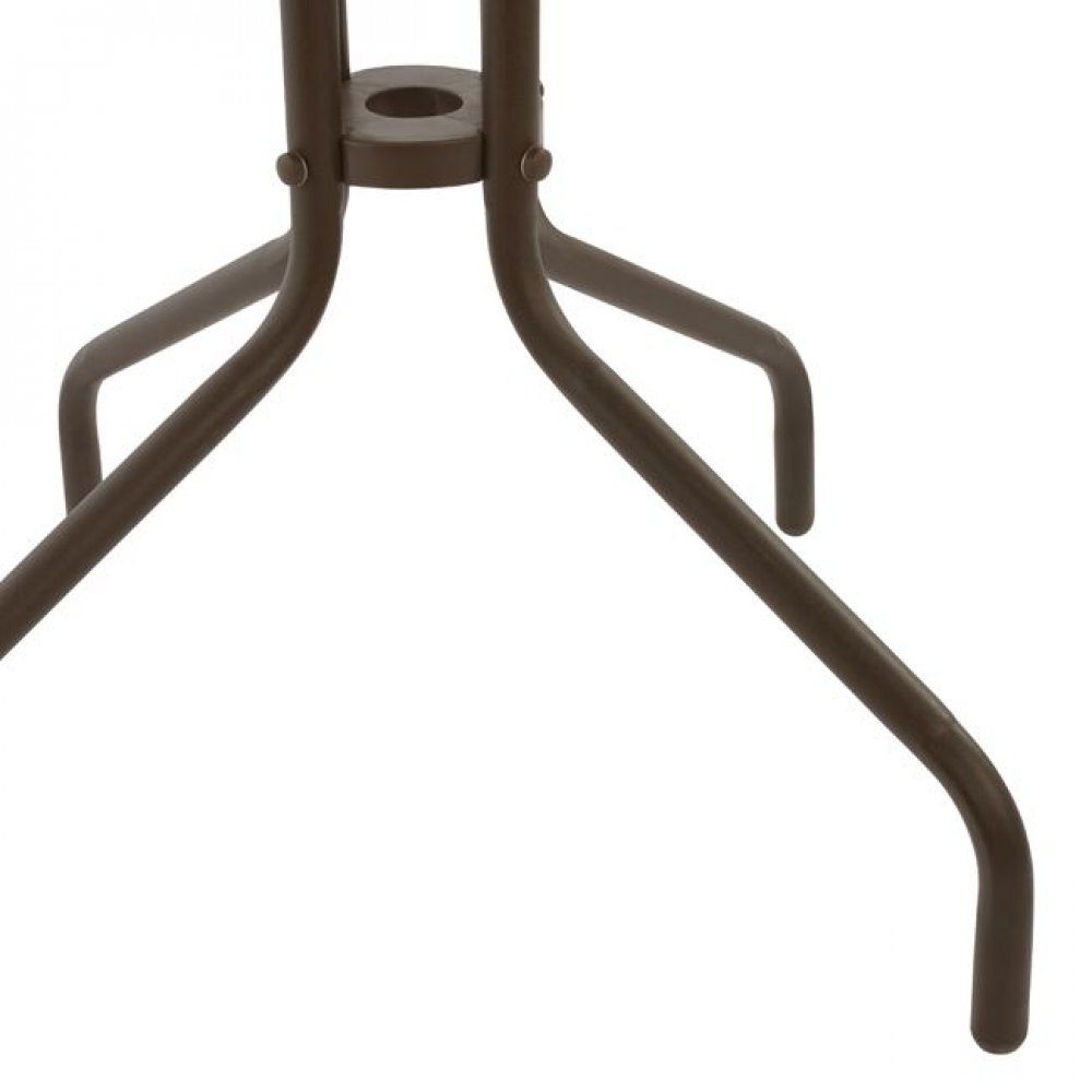 Τραπέζι από μέταλλο/γυαλί σε χρώμα καφέ Φ70x70