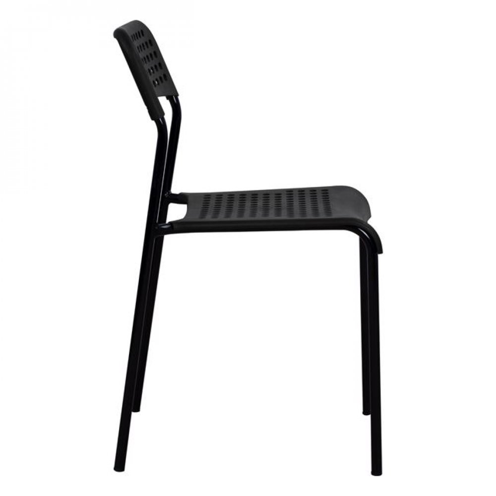 Καρέκλα "LIAM" από μέταλλο/PP σε χρώμα μαύρο 38x47x76