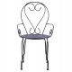Πολυθρόνα "AMORE" από μέταλλο σε χρώμα μαύρο 49x48x90