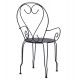 Πολυθρόνα "AMORE" από μέταλλο σε χρώμα μαύρο 49x48x90