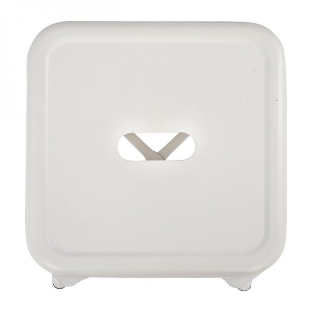 Σκαμπό "MELITA" μεταλλικό σε χρώμα λευκό 39x39x46