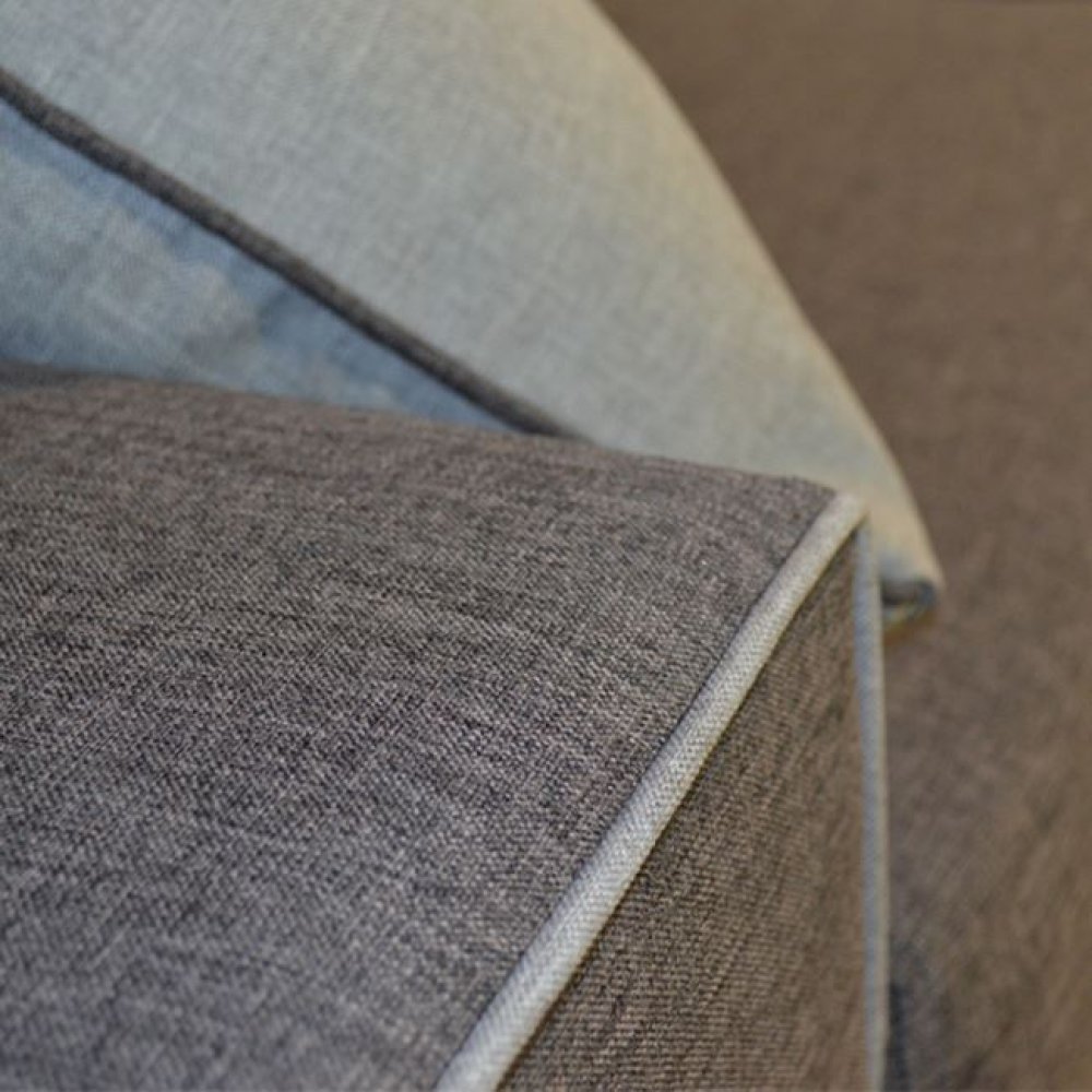 Καναπές γωνία "HOME" από ύφασμα σε χρώμα καφέ 270x220