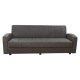 Καναπές κρεβάτι "DIMOS" τριθέσιος από ύφασμα σε χρώμα καφέ 220x77x83