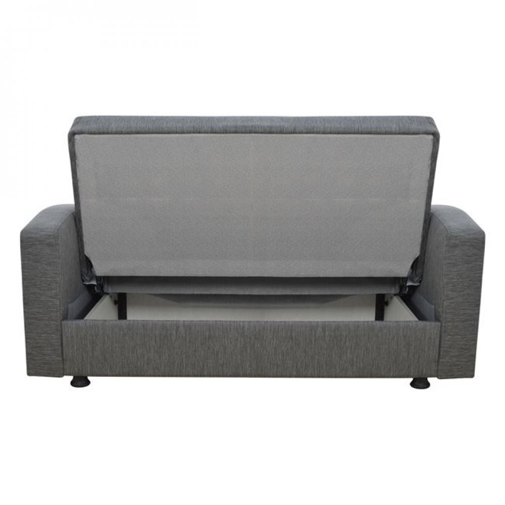Καναπές κρεβάτι "DIMOS" διθέσιος από ύφασμα σε χρώμα γκρι 157x77x83